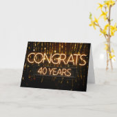 40周年記念 ネオンサイン カード (黄色い花)