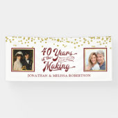 40周年記念・今の写真金ゴールド紙吹雪 横断幕 (横)