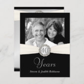 40周年記念 - 偽ポケットスタイル - 小 招待状 (正面/裏面)