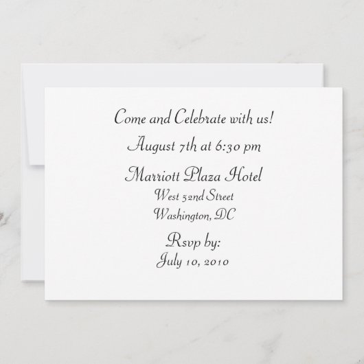 40周年記念 招待状 (裏面)