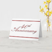 40周年記念（結婚40周年） カード (黄色い花)