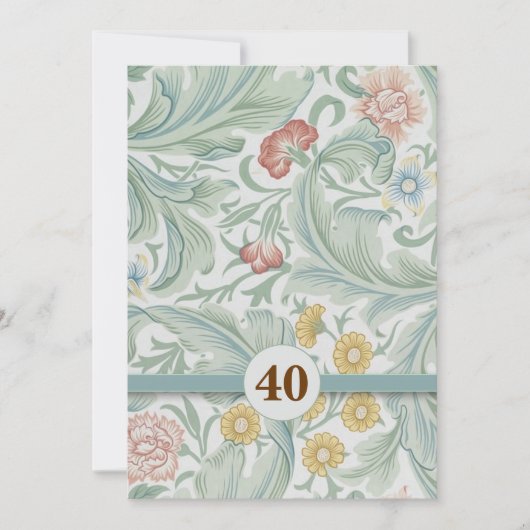 40周年記念　美しいヴィンテージの招待状 招待状 (正面)