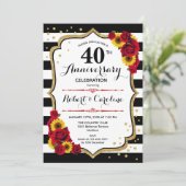 40周年記念 - 赤いバラとひまわり 招待状 (スタンド正面)