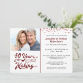 40周年記念 40年の歳月 ルビー 招待状 (スタンド正面)