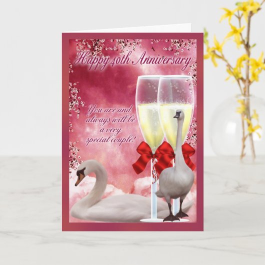 40周年記念 – Ruby Anniversary カード (黄色い花)