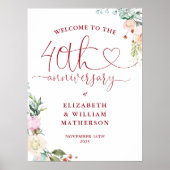 40周年記念Rubyハートフローラウェルカムサイン ポスター (正面)