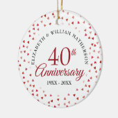 40周年記念Rubyハート写真 セラミックオーナメント (左)