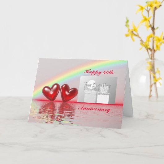 40周年記念Rubyハート(写真用) カード (黄色い花)