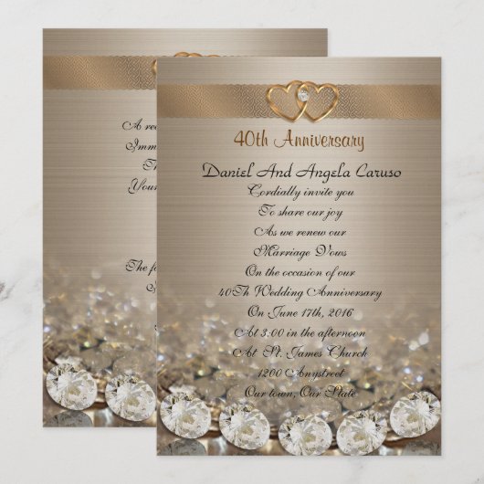 40周年誓いの更新 招待状 (正面/裏面)