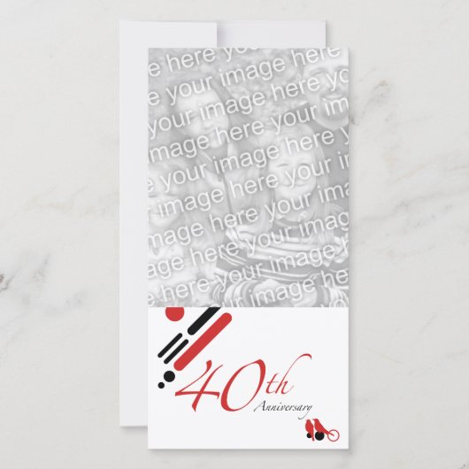 40周年（おしゃれな鳥） 案内状 (正面)