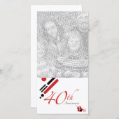 40周年（おしゃれな鳥） 案内状 (正面/裏面)