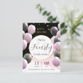 40周年。エレガントな誕生日 ポストカード (スタンド正面)