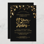 40周年 ブラック&ゴールドの星たち 40 YEARS 招待状 (正面/裏面)