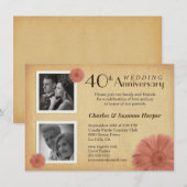 40周年 ラスティック デイジー フォト インビテーション (正面/裏面)