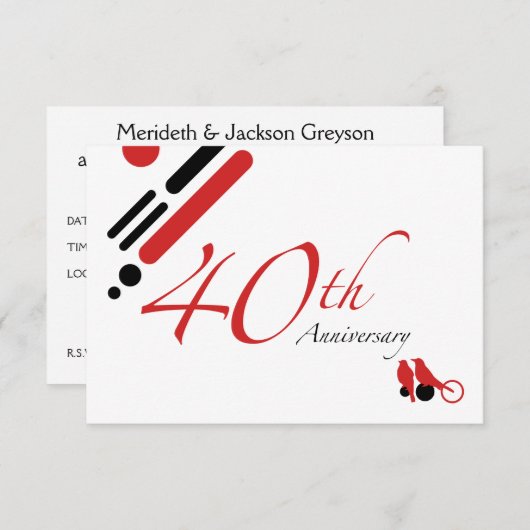 40周年（改造鳥） 招待状 (正面/裏面)