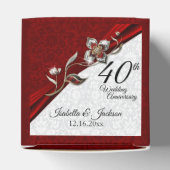 40周年 結婚記念日 ルビーの花 フェイバーボックス (上部)