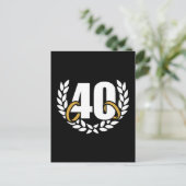 40周年 40回目の結婚記念日 花輪 ポストカード (スタンド正面)