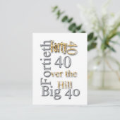 40四百四十番目40番目パーティー懇親会お祝い ポストカード (スタンド正面)