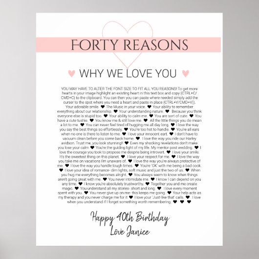 40回お前の記念日が大好き誕生ポステ ポスター (正面)