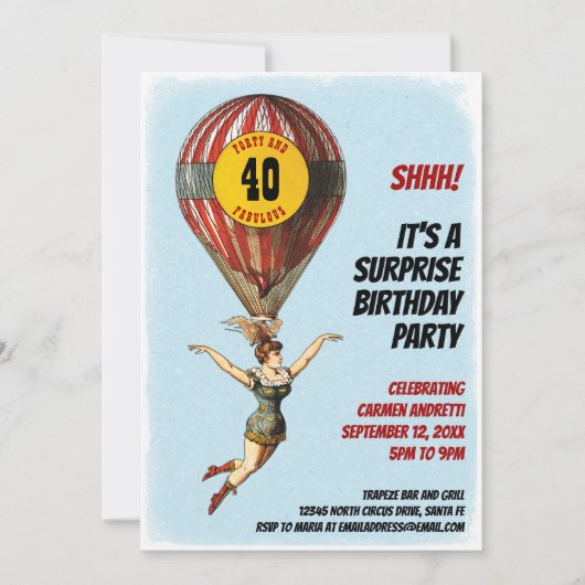 40回目のサーカス風船少女(点) 招待状 (正面)