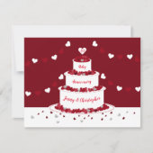 40回目のルビー婚 anniversary cake 招待状 (正面)