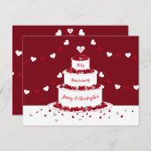 40回目のルビー婚 anniversary cake 招待状 (正面/裏面)