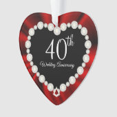 40回目のルビー結婚記念品デザイン オーナメント (正面)