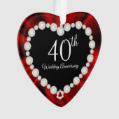 40回目のルビー結婚記念品デザイン オーナメント (正面)