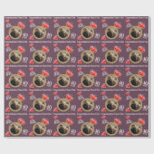 40回目のル結婚ビー記念写真カスタム ラッピングペーパー (フラット)