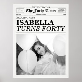 40回目の誕生日新聞「The Forty Times Newspaper」 ポスター