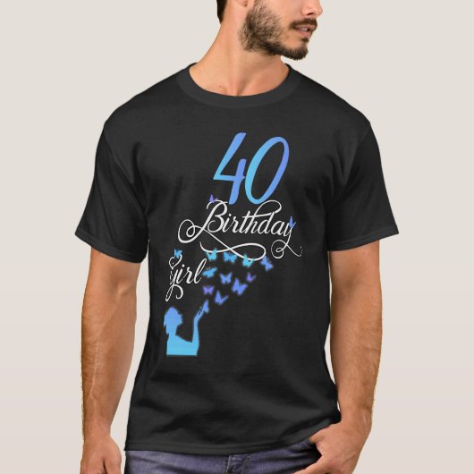 40女子40歳の誕生日1982ラウンド誕生日 Tシャツ (正面)