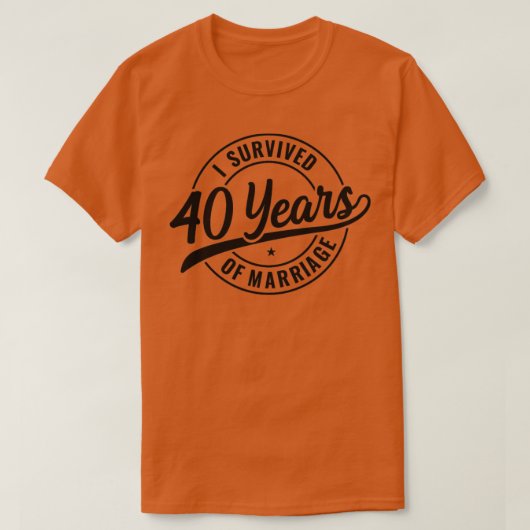 40年おもしろい結婚40結婚周年 Tシャツ (デザイン正面)