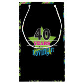 40年およびそれを愛すること! |の第40誕生日 スモールペーパーバッグ (裏面)