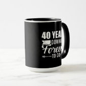 40年が永遠に40周年を迎え結婚る マグカップ (正面右)