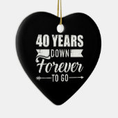 40年が永遠に40周年結婚を迎える セラミックオーナメント (右)