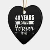 40年が永遠に40周年結婚を迎える セラミックオーナメント (左)