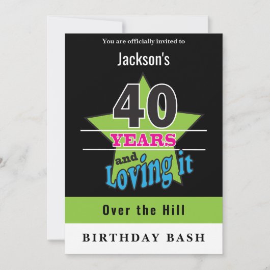 40年と愛 |誕生日 招待状 (正面)