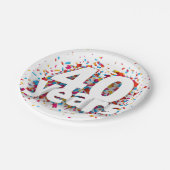 40年のお祝いパーティー ペーパープレート (アングル)