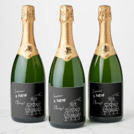 40年のワインラベルは装飾を好む スパークリングワインラベル