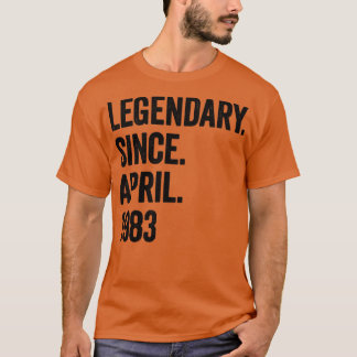 40年の伝説1983年4月40日の誕生日 Tシャツ