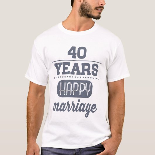40年の幸せな結婚 Tシャツ (正面)