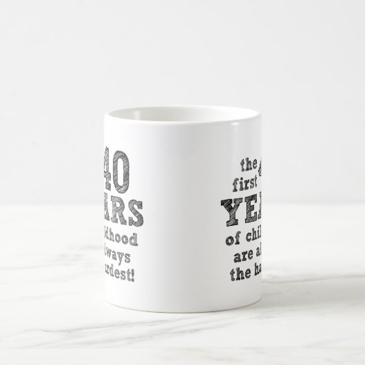 40年の幼少期おもしろマグカップ コーヒーマグカップ (中央)