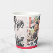 40年の強いルビーの赤結婚白の愛 紙コップ (右)