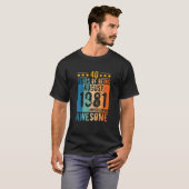 40年の男性の女性のヴィンテージ生まれ19 Tシャツ (正面フル)