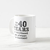 40年の童年おもしろマグカップ コーヒーマグカップ (正面左)