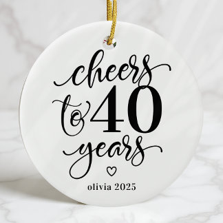 40年の節目のお誕生日を祝して オーナメント