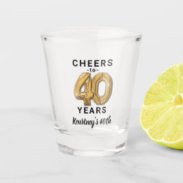 40年の誕生日に乾杯 ショットグラス