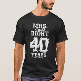 40年は常に正しいカップルおもしろいアニ Tシャツ