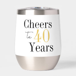 40年への乾杯 ミニマルゴールド 誕生日お祝い