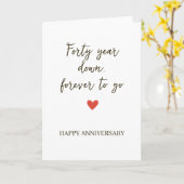 40年を共に歩んで / 永遠に前進 カード (黄色い花)